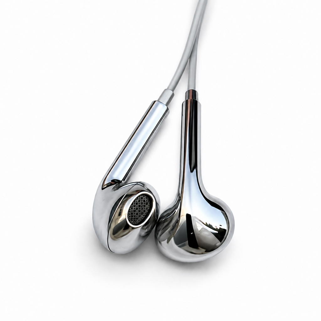 Silver  Wired Earphones