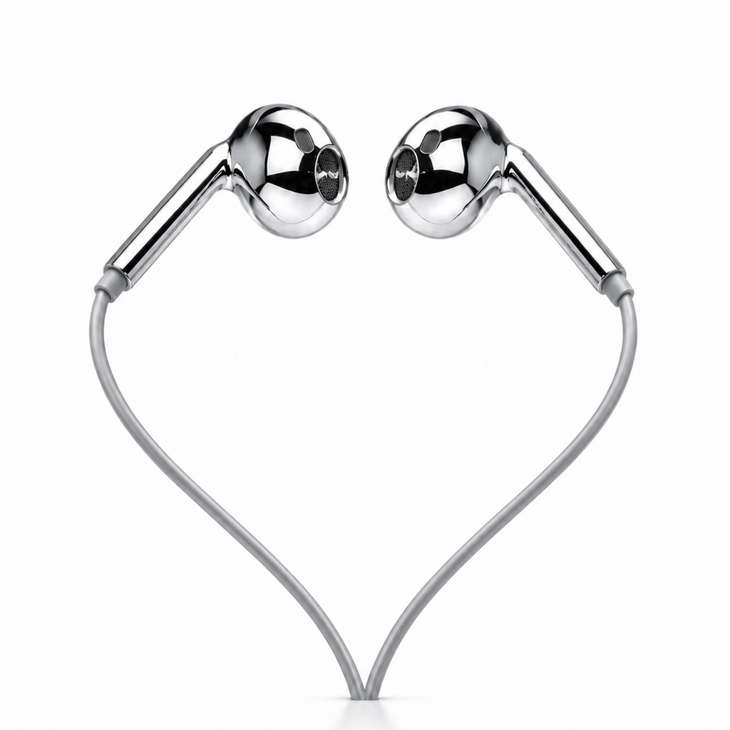 Silver  Wired Earphones