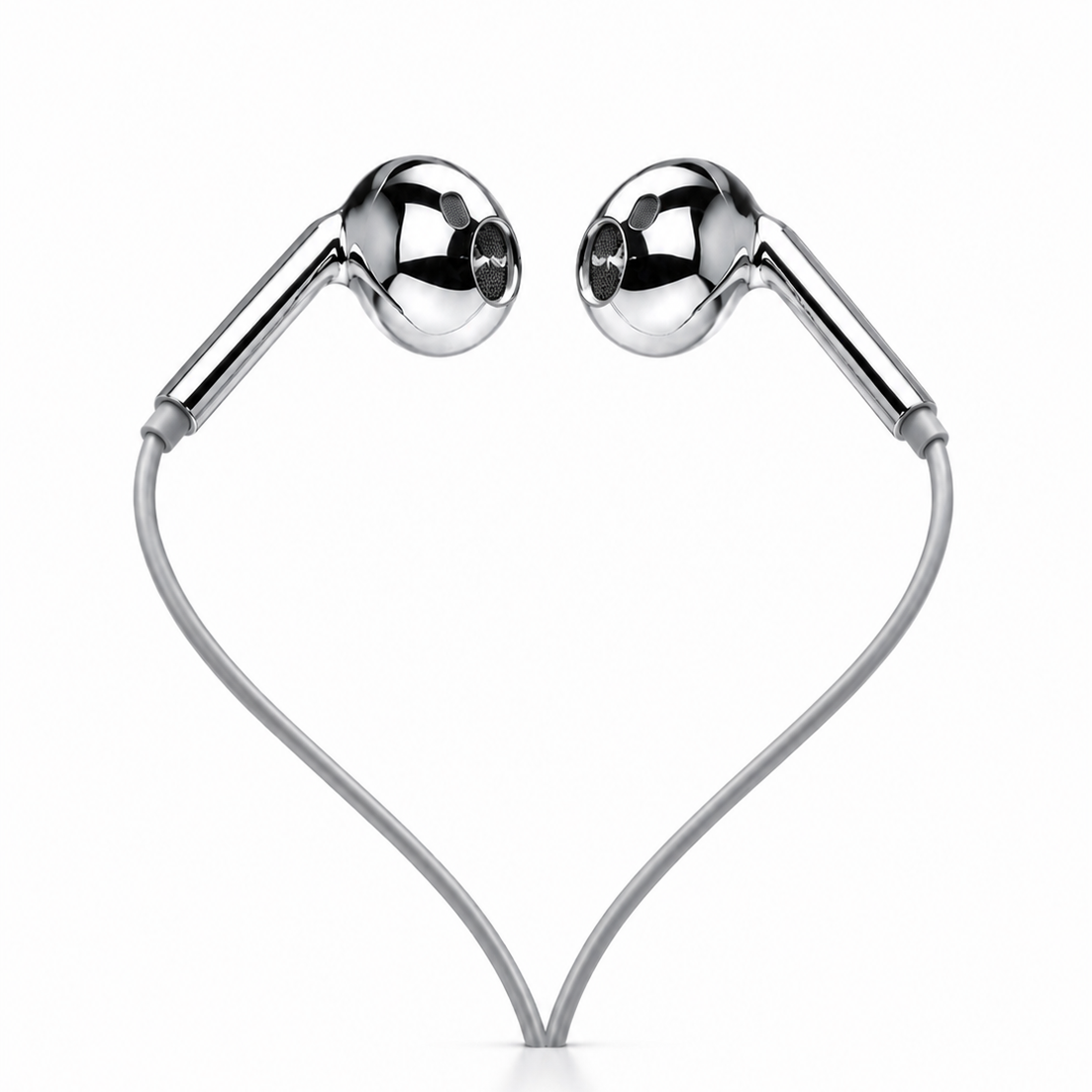 Silver  Wired Earphones