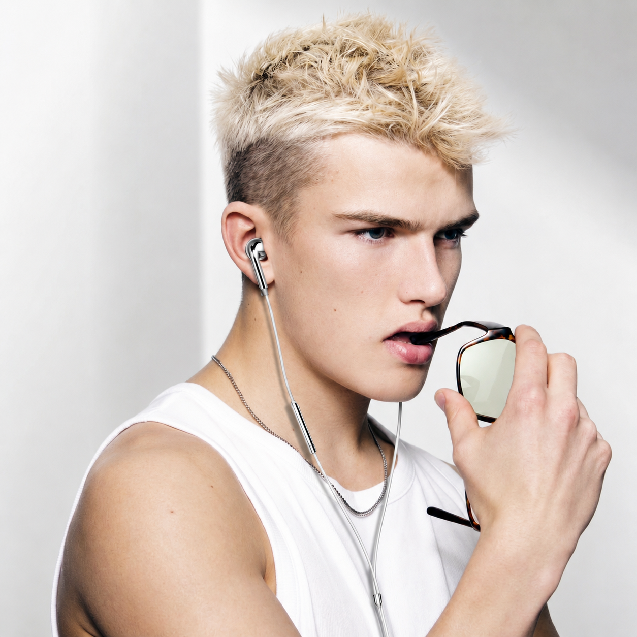 Silver  Wired Earphones